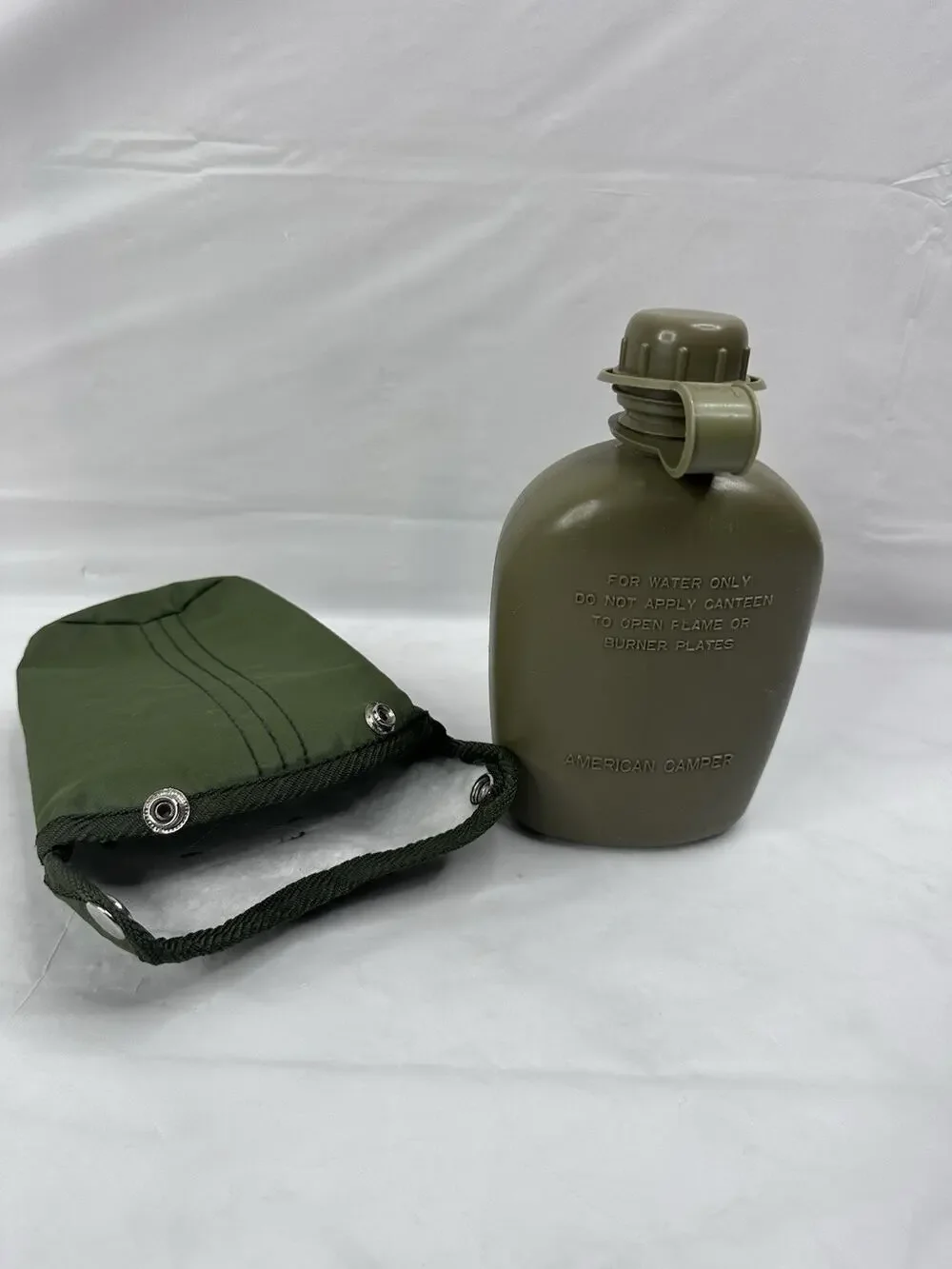 Vintage American Camper Canteen 1 Quart with Cloth Sleeve for Hiking & Camping
